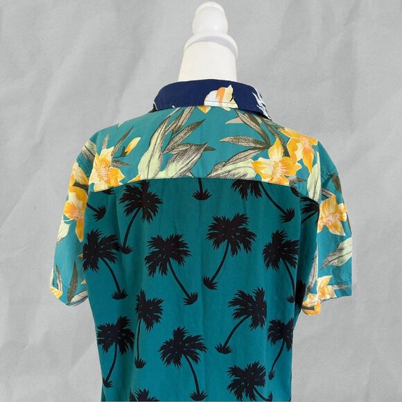 American Eagle Men's Shirt Tropical Floral Button Down Short Sleeve Size LG - Picture 5 of 8